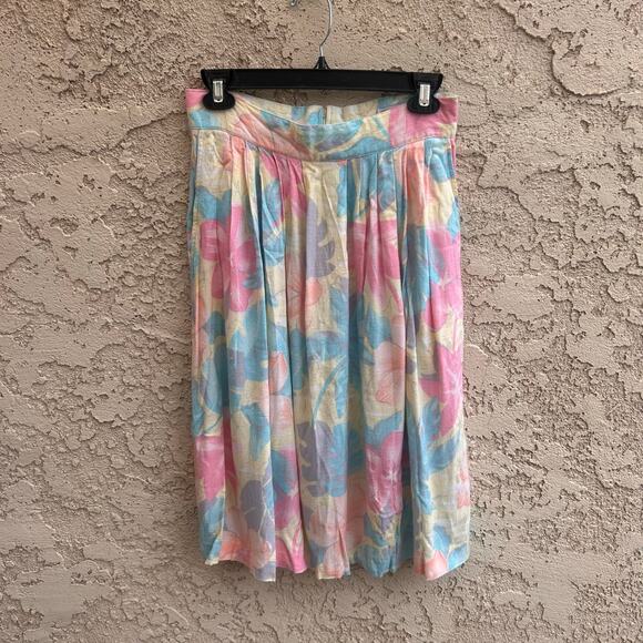 Vintage Norton McNaughton Spring Flowers Skirt Size 12 - Picture 1 of 4